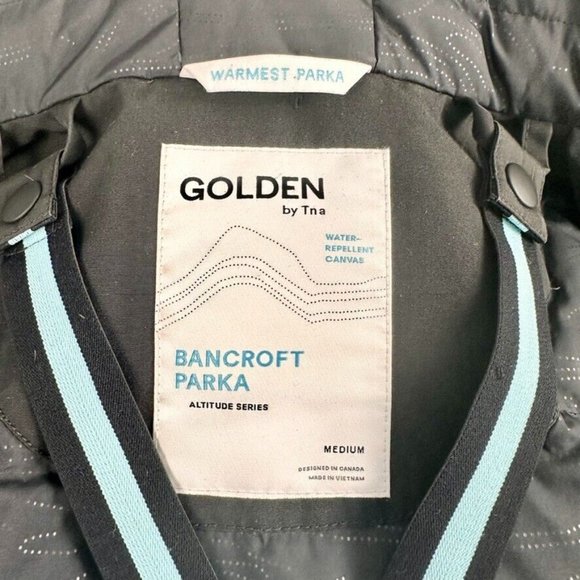 Aritzia Tna Womens Bancroft Parka Winter Coat Black Size M Warmest Goose Down - Picture 12 of 16